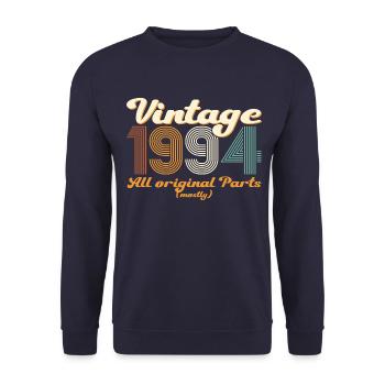 Original vintage 1994 28th birthday gift - Unisex Sweatshirt - navy - Front - Alina (178cm) & Michal (187cm)