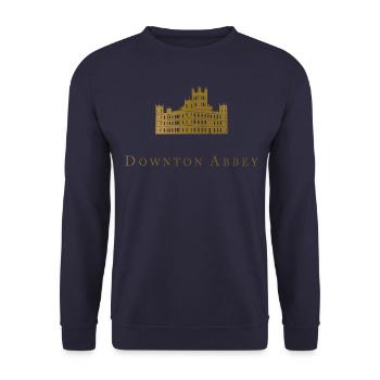 Downton Abbey Highclere Castle - Unisex Sweatshirt - navy - Front - Alina (178cm) & Michal (187cm)