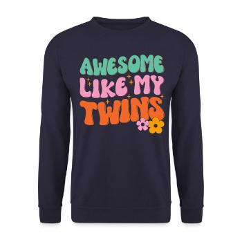 Fantastisch Wie Meine Zwillinge - Unisex Pullover - Navy - Vorne - Alina (178cm) & Michal (187cm)