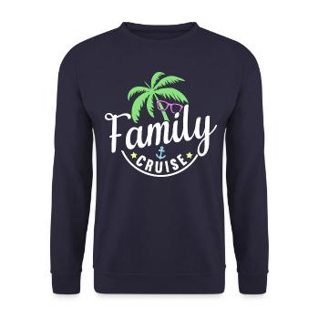 Family Cruise - Unisex Sweatshirt - navy - Front - Alina (178cm) & Michal (187cm)
