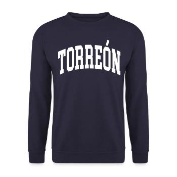 Torreón - Sweat-shirt Unisexe - marine - Devant - Alina (178cm) & Michal (187cm)