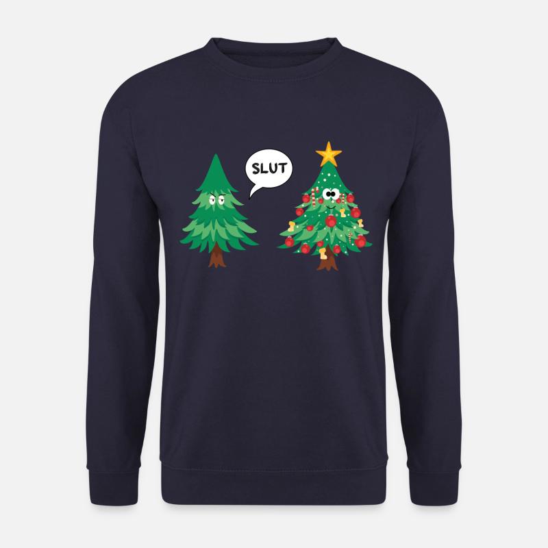 Weihnachtsbaum Flitchen lustig Weihnachten - Unisex Pullover - Navy