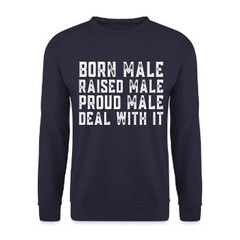 Homme né mâle élevé - Sweat-shirt Unisexe - marine - Devant - Alina (178cm) & Michal (187cm)