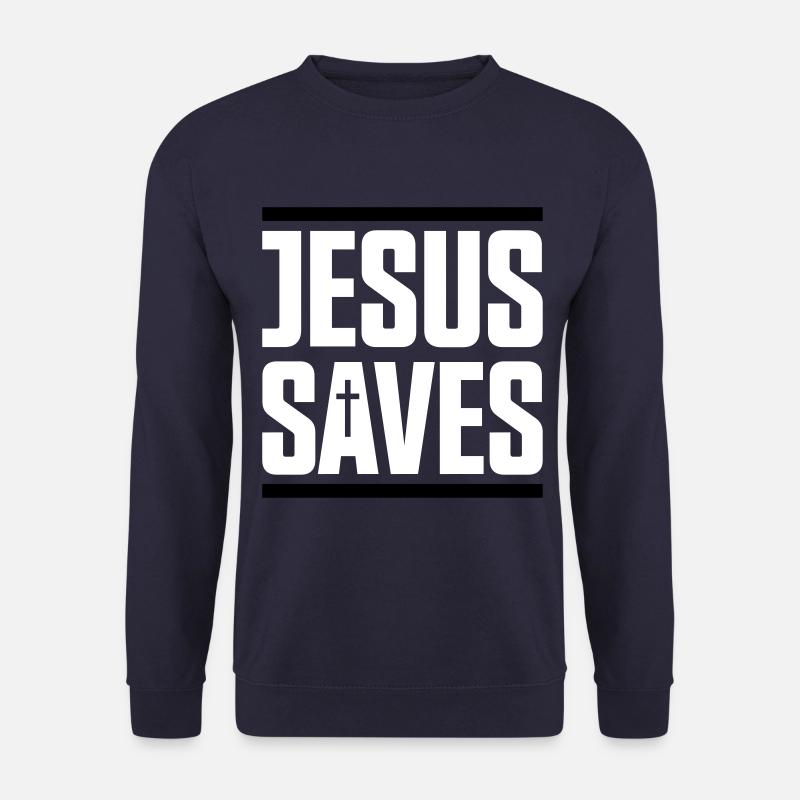 jesus saves - Unisex Pullover - Navy