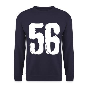 56 Number jersey - Unisex Sweatshirt - navy - Front - Alina (178cm) & Michal (187cm)
