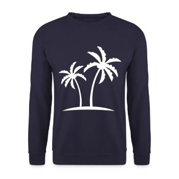 Palm Island Symbol - Unisex Sweatshirt - navy - Front - Alina (178cm) & Michal (187cm)
