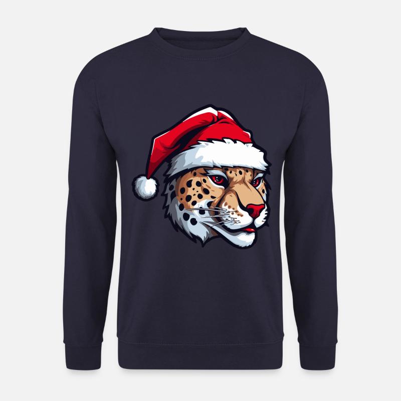 Cheetah Head Christmas Christmas - Unisex Sweatshirt - navy