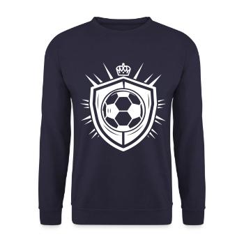 Soccer Logo Team - Unisex Sweatshirt - navy - Front - Alina (178cm) & Michal (187cm)
