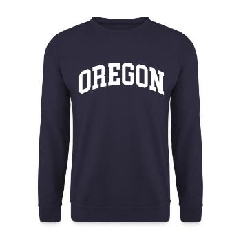 Oregon - Unisex Sweatshirt - navy - Front - Alina (178cm) & Michal (187cm)