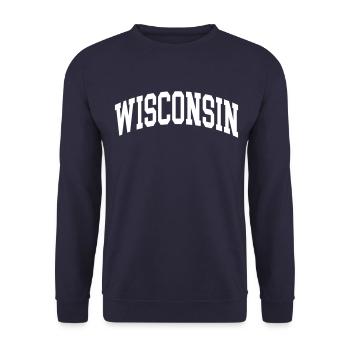 Wisconsin - Unisex Pullover - Navy - Vorne - Alina (178cm) & Michal (187cm)