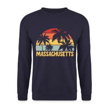 Massachusetts - Unisex Pullover - Navy - Vorne - Alina (178cm) & Michal (187cm)