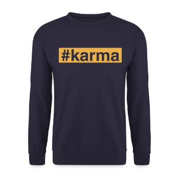#karma - Sweat-shirt Unisexe - marine - Devant - Alina (178cm) & Michal (187cm)