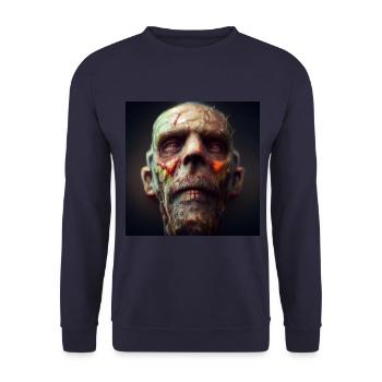 Vieux zombie - Sweat-shirt Unisexe - marine - Devant - Alina (178cm) & Michal (187cm)