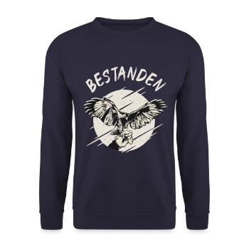 Falknerprüfung Beizjagd Falkner Falknerei falcon - Unisex Pullover - Navy - Vorne - Alina (178cm) & Michal (187cm)