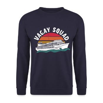 Vacay Squad Familienurlaub - Unisex Pullover - Navy - Vorne - Alina (178cm) & Michal (187cm)