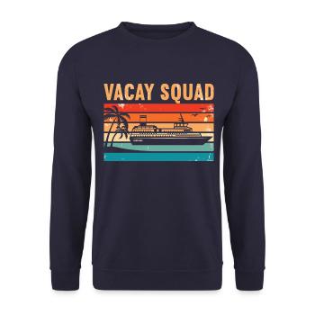 Vacay Squad Familienurlaub - Unisex Pullover - Navy - Vorne - Alina (178cm) & Michal (187cm)