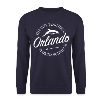 Orlando Florida - Unisex Pullover - Navy - Vorne - Alina (178cm) & Michal (187cm)