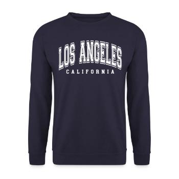 Los Angeles - Unisex Pullover - Navy - Vorne - Alina (178cm) & Michal (187cm)