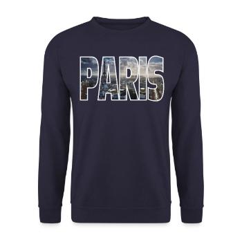 Paris - Sweat-shirt Unisexe - marine - Devant - Alina (178cm) & Michal (187cm)