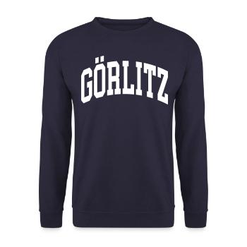 Görlitz - Unisex Sweatshirt - navy - Front - Alina (178cm) & Michal (187cm)