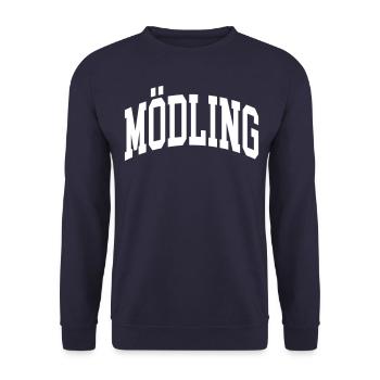 Mödling - Unisex Sweatshirt - navy - Front - Alina (178cm) & Michal (187cm)