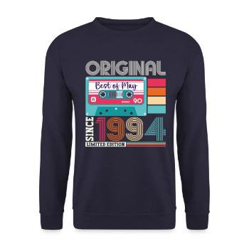 29 Birthday Man Woman Cassette Mai 1994 - Sweat-shirt Unisexe - marine - Devant - Alina (178cm) & Michal (187cm)