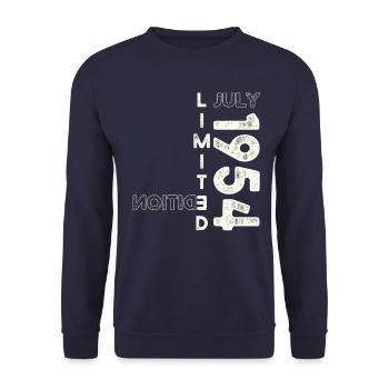 69th Birthday Man Original Juillet 1954 - Sweat-shirt Unisexe - marine - Devant - Alina (178cm) & Michal (187cm)