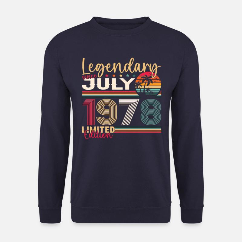 45. Geburtstag Mann Legendär Juli Jahrgang 1978 - Unisex Pullover - Navy