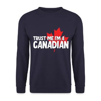 Croyez-moi, je suis Canadien - Sweat-shirt Unisexe - marine - Devant - Alina (178cm) & Michal (187cm)