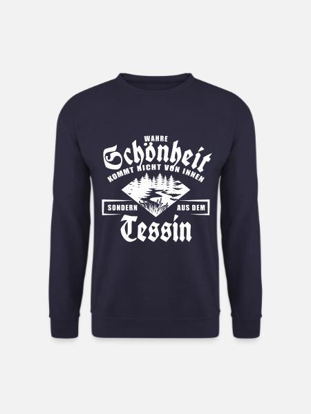Wahre Schönheit kommt nicht von innen, Tessin - Unisex Pullover - Navy