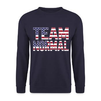 Team Normal - Unisex Sweatshirt - navy - Front - Alina (178cm) & Michal (187cm)