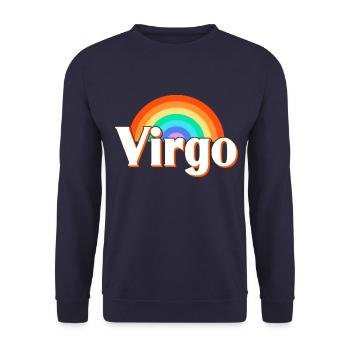 Signe du zodiaque Vierge - Sweat-shirt Unisexe - marine - Devant - Alina (178cm) & Michal (187cm)