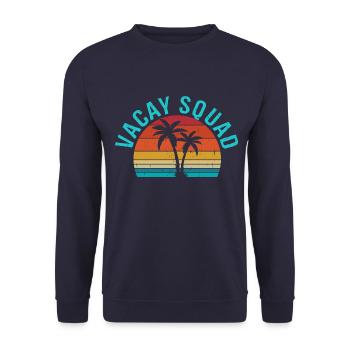 Vacay Squad Familienurlaub - Unisex Pullover - Navy - Vorne - Alina (178cm) & Michal (187cm)