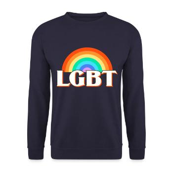 LGBT - Unisex Pullover - Navy - Vorne - Alina (178cm) & Michal (187cm)
