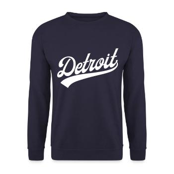 Detroit - Unisex Pullover - Navy - Vorne - Alina (178cm) & Michal (187cm)