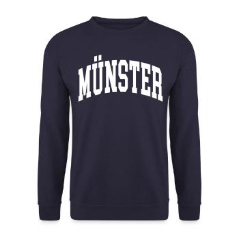 Minster - Unisex Sweatshirt - navy - Front - Alina (178cm) & Michal (187cm)