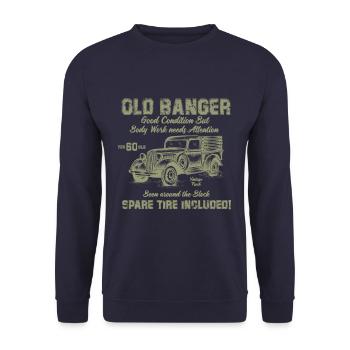 Old Banger 60th Birthday Gift Good Condition - Unisex Sweatshirt - navy - Front - Alina (178cm) & Michal (187cm)