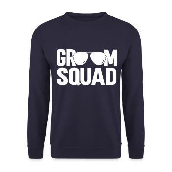 Groom Squad - Unisex Pullover - Navy - Vorne - Alina (178cm) & Michal (187cm)