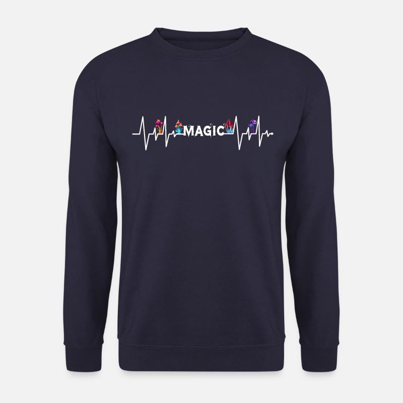 Magic Mushroom Psychedelischer Herzschlag Pilz - Unisex Pullover - Navy