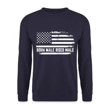 Homme né mâle élevé - Sweat-shirt Unisexe - marine - Devant - Alina (178cm) & Michal (187cm)