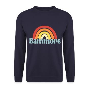 Baltimore - Unisex Sweatshirt - navy - Front - Alina (178cm) & Michal (187cm)