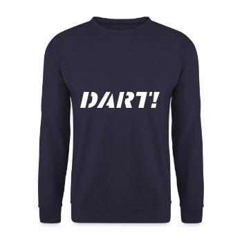 DARD! DARTS ON! - Sweat-shirt Unisexe - marine - Devant - Alina (178cm) & Michal (187cm)