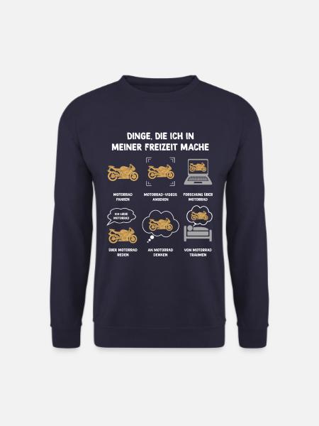 Meine Freizeit v2 37 Motorrad - Unisex Pullover - Navy