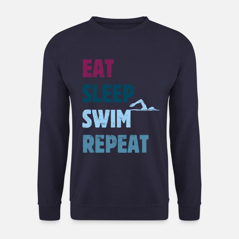 Eat Sleep Swim Repeat - Kraul Stil - Kraulen - Unisex Pullover - Navy