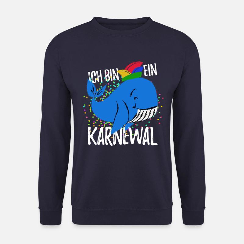 Ich bin ein Karnewal - Fasching + Konfetti Spruch - Unisex Pullover - Navy