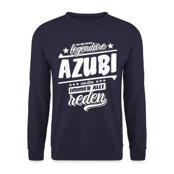 Ich bin dieser legendäre Azubi von dem alle reden - Unisex Pullover - Navy - Vorne - Alina (178cm) & Michal (187cm)