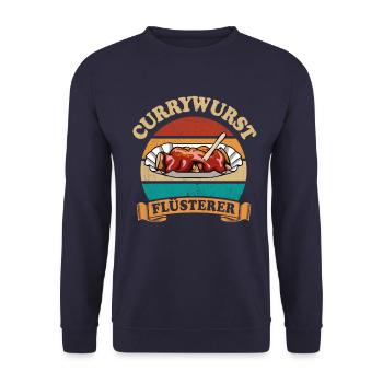 Currywurst Flüsterer - Unisex Pullover - Navy - Vorne - Alina (178cm) & Michal (187cm)