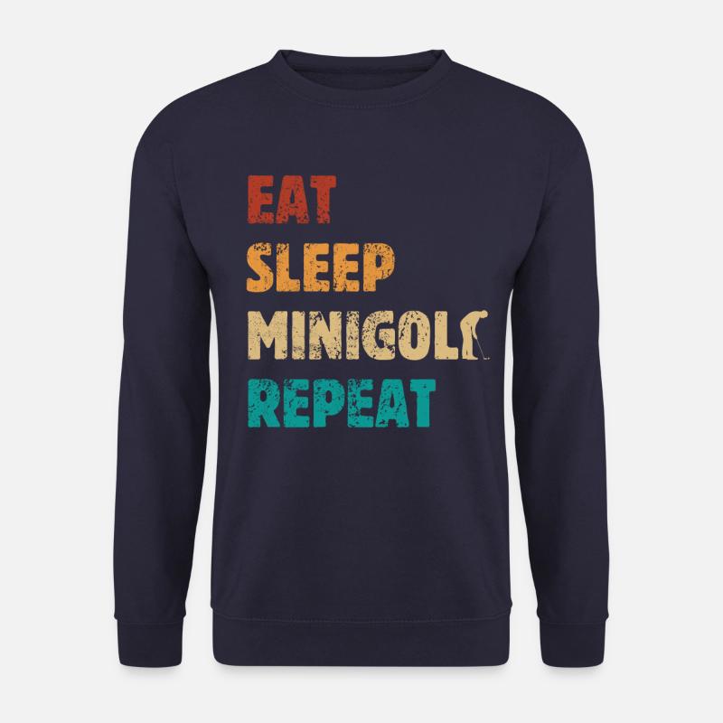 Eat Sleep Minigolf Repeat - Spruch - Unisex Pullover - Navy