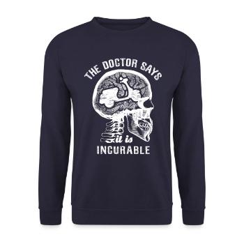 The doctor says it's incurable - scooter - Unisex Pullover - Navy - Vorne - Alina (178cm) & Michal (187cm)