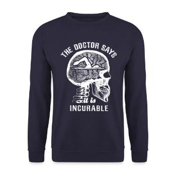 The doctor says it's incurable - swimming - Unisex Pullover - Navy - Vorne - Alina (178cm) & Michal (187cm)